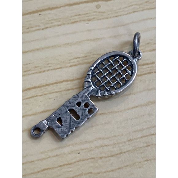 Tennis Bum Sterling Silver Jewelry Charm #sports #tennis bum #tennis game - Picture 3 of 3
